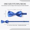 AWAYTR Men's Pre Tied Bow Ties for Wedding Party Fancy Plain Adjustable Bowties Necktie (Royal blue) view 3