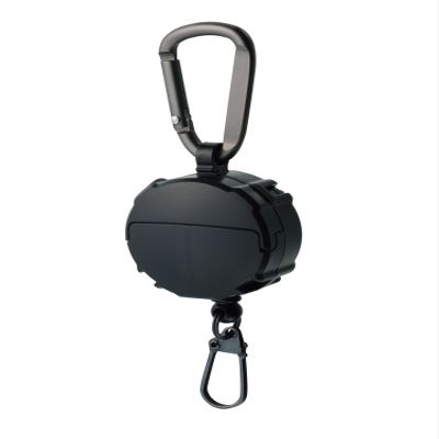 Daiichi Seiko Clip-on Reel + Micro Case Black Pinon Reel Carabiner Fishing