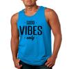 ALLNTRENDS Men's Tank Top Good Vibes Only (S, Turquoise) view 1