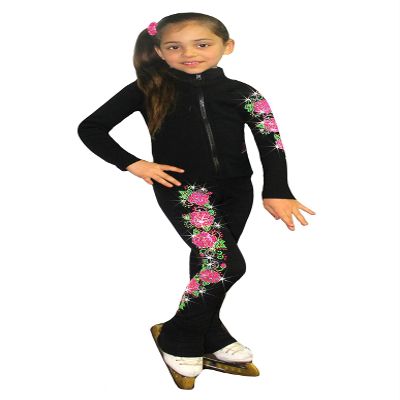 Ice Skating Jacket with Roses Swirls Design (Adult Medium)