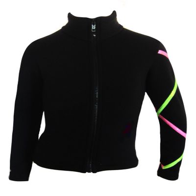 Ice Fire Girls Criss Cross Fleece Jacket (Pink/Lime, Child X-Small)