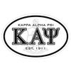 Kappa Alpha Psi Oval Crest Bumper Sticker view 1
