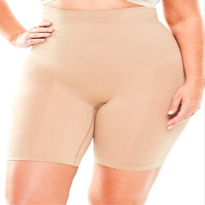 Secret Solutions Women's Plus Size Tummy And Thigh Medium-Control Instant Shaper - 24/26, Nude