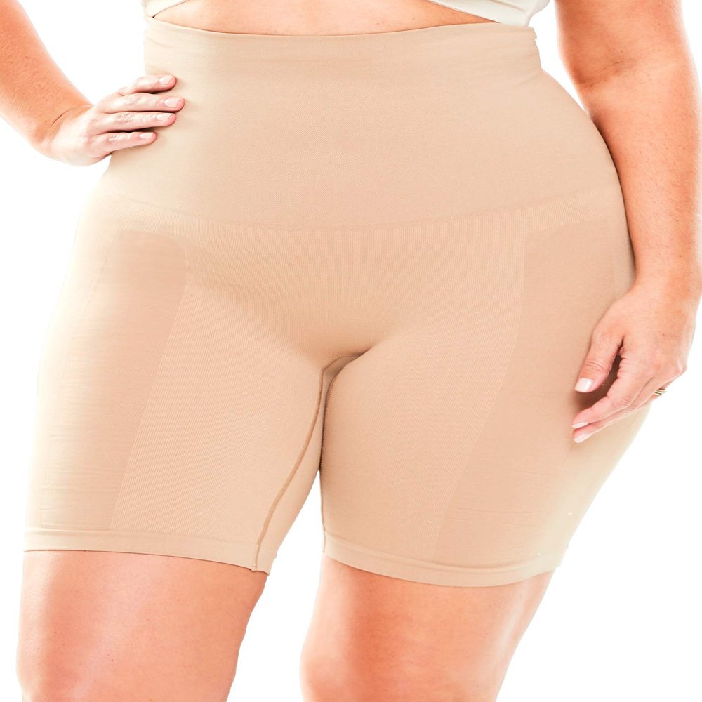 Secret Solutions Women's Plus Size Tummy And Thigh Medium-Control Instant Shaper - 24/26, Nude