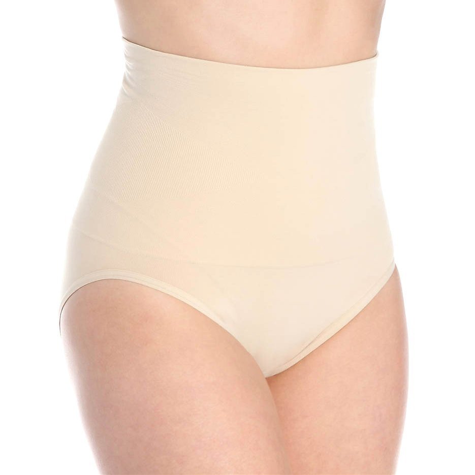 Self Expressions Women's Slim Waister High Waisted Brief, 00523, Latte Lift, L
