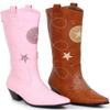 Ellie Shoes Little Kid's Country Cowgirl Boots - Rodeo Costume Shoes, Tan, M view 3