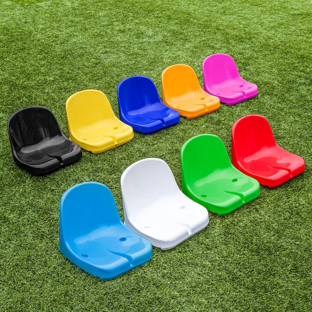 FORZA Plastic Shelter & Stadium Seats | Premium Moulded HDPE Sports Seating (Black, Pack of 1)