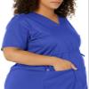WonderWink Women's Wonderwork Maternity Top, Galaxy Blue, X-Small view 3