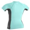 O'Neill Girls Premium Skins Upf 50+ Short Sleeve Rash Guard, Seaglass/Graphite/Seaglass, 10 view 2