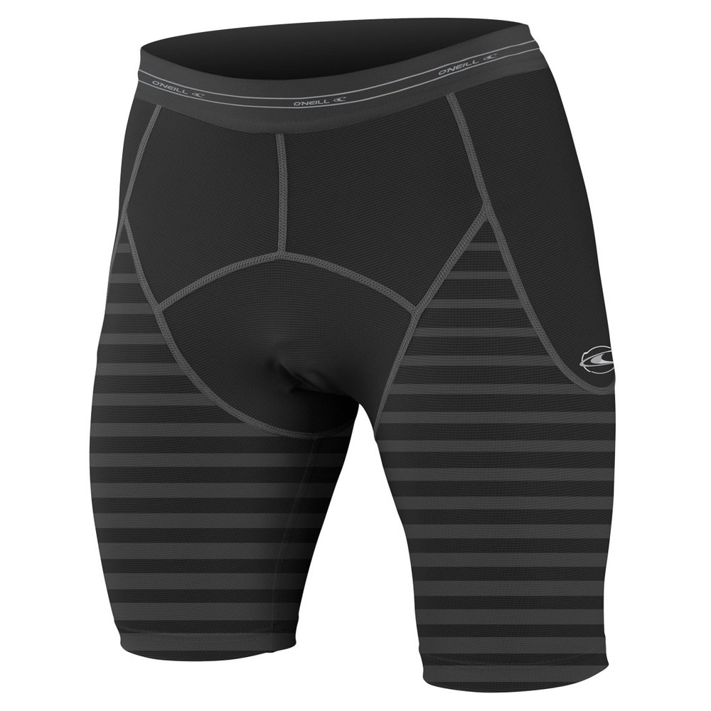 O'Neill Wetsuits UV Sun Protection Mens O'Zone Comp Shorts, Black/Black/Graphite, Small