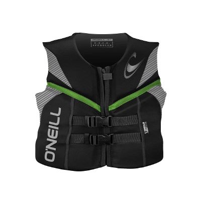 O'Neill Wetsuits Men's Reactor USCG Life Vest BLKLUNDGLO MED, Black/Lunar/Day-Glo, Medium