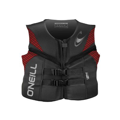 O'Neill Men's Reactor USCG Life Vest, Graphite/Red/Black,3X-Large