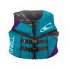 O'Neill Wetsuits Women's Reactor USCG Life Vest,Turquoise/UV/Black,12 view 1