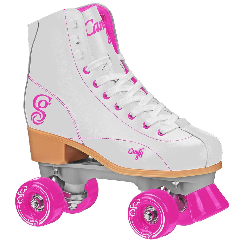 Roller Derby Elite Candi Grl Sabina Roller Skates, White/Pink, Size 05