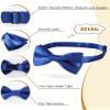 AWAYTR Boys Child Kids Bow ties - Adjustable Pre Tied Solid Color Wedding Party Bowties (Royal blue) view 2