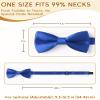 AWAYTR Boys Child Kids Bow ties - Adjustable Pre Tied Solid Color Wedding Party Bowties (Royal blue) view 3