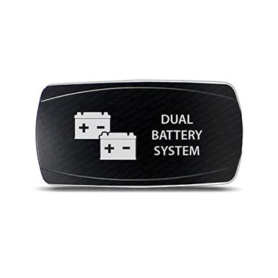 CH4x4 Rocker Switch Dual Battery System Symbol - Horizontal - Amber LED