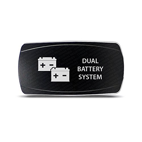 CH4x4 Rocker Switch Dual Battery System Symbol - Horizontal - Amber LED