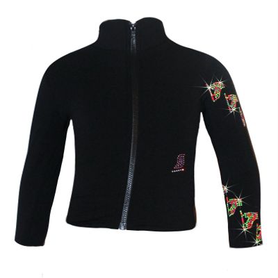 Ice Fire Polartec Fleece Spiral Skates Jacket (Neon Mix, Child Large)
