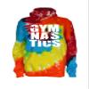 JANT girl Gymnastics Tie Dye Sweatshirt - Stacked Logo (Rainbow Twist, XL) view 1