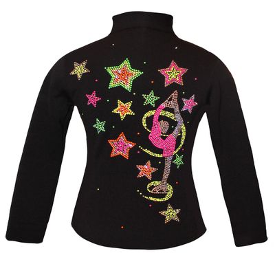 Ice Fire Polartec Neon Biellmann & Stars Jacket (Child Large)