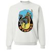 Vintage State Sticker Wyoming Bucking Bronco Crewneck Sweatshirt - White Medium view 1