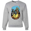 Vintage State Sticker Wyoming Bucking Bronco Crewneck Sweatshirt - Ash Medium view 1