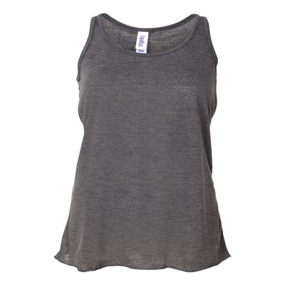 Bella 8800 Ladies 3.7 oz. Flowy Racerback Tank (Large, Dark Grey Heather)