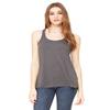 Bella 8800 Ladies 3.7 oz. Flowy Racerback Tank (Large, Dark Grey Heather) view 2