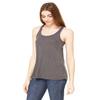 Bella 8800 Ladies 3.7 oz. Flowy Racerback Tank (Large, Dark Grey Heather) view 4