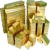 888 Display - Pack of 10 Boxes of 3 1/4" x 2 1/4" x 1" GoldFoil Cotton Filled Jewelry Boxes