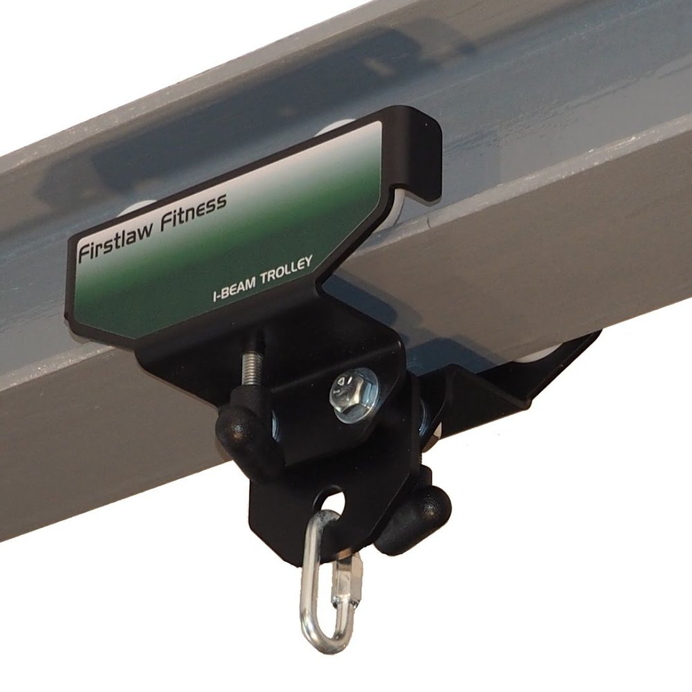 Firstlaw Fitness I-Beam Rolling Punching Bag Mount - Green Stickers (Sized for 4.75" Wide I-Beam)