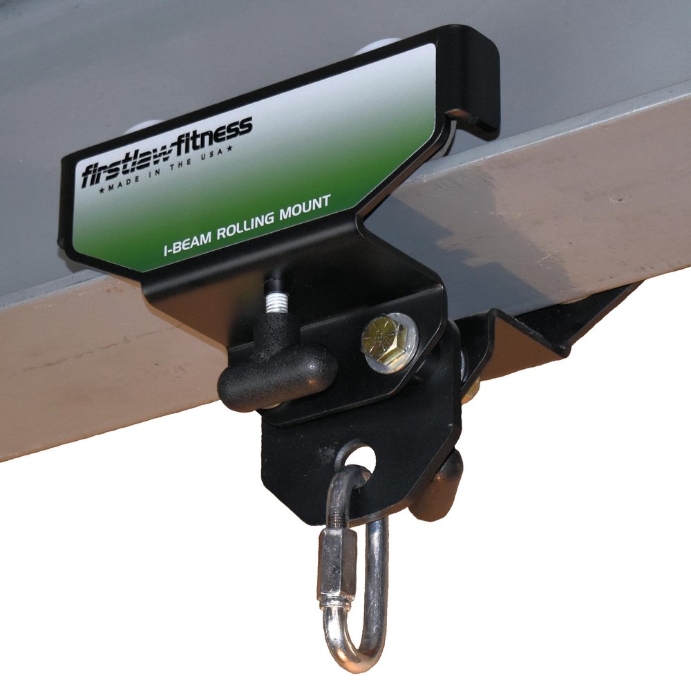 Firstlaw Fitness I-Beam Rolling Punching Bag Mount - Green Stickers (Sized for 6.0" Wide I-Beam)