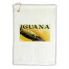 TOOLOUD Iguana Watercolor Text Micro Terry Gromet Golf Towel 16" x 25" view 1