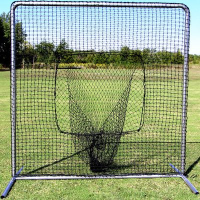 Cimarron Sports Twin Knot 7'x7' #42 Sock Net and Commercial Steel Frame with Angled Leg Braces