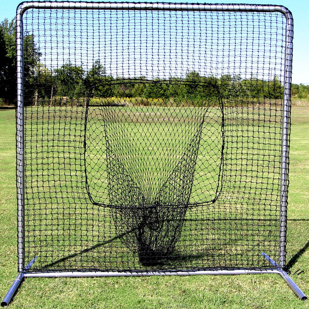 Cimarron Sports Twin Knot 7'x7' #42 Sock Net and Commercial Steel Frame with Angled Leg Braces