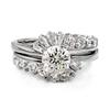 1000 Jewels Sterling Silver 2.56ct Russian Ice on Fire CZ Bordered Wrap Around Wedding Ring Set, Danica sz 6.0 view 2