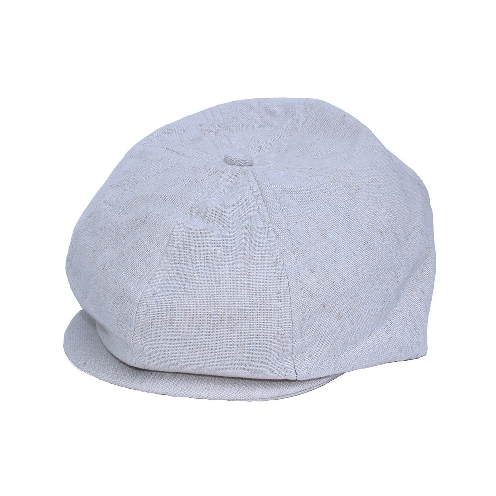 Born to Love -Baby Boy's Ring Bearer Pageboy Tan Linen Newsboy Cap (XXS (6-12 Months/46cm), Tan Linen)