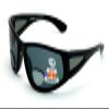 Mens Polarized fly fishing sunglasses with magnification bifocal lens readers (Black/Black Lens, 1.50 Bifocal) view 1
