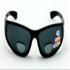 Mens Polarized fly fishing sunglasses with magnification bifocal lens readers (Black/Black Lens, 1.50 Bifocal) view 2