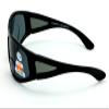 Mens Polarized fly fishing sunglasses with magnification bifocal lens readers (Black/Black Lens, 1.50 Bifocal) view 3
