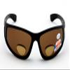 Mens Polarized fly fishing sunglasses with magnification bifocal lens readers (Black/Brown Lens, 1.50 Bifocal) view 2
