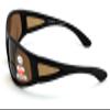 Mens Polarized fly fishing sunglasses with magnification bifocal lens readers (Black/Brown Lens, 1.50 Bifocal) view 3