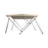 MSC 3 Bow 4 Bow Bimini Top Boat Cover with Rear Support Pole and Storage Boot(Beige, 3 Bow 6'L x 46" H x 85"-90" W) view 3