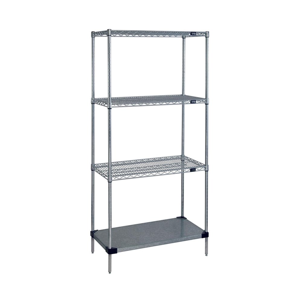24X60X74 WIRE UNIT WITH SOLID BOTTOM STAINLESS
