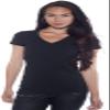 4 Pack Zenana Women's Basic V-Neck T-Shirts Med Black, Black, White, Red view 2