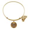 Wind & Fire Aunt, Filigree Heart Gold Finish Charm Bangle view 1