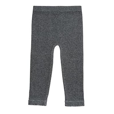 Silky Toes Baby Leggings, Toddler Seamless Soft Cotton Knit Pants for Girls and Boys (6-12 Months, Heather Grey)