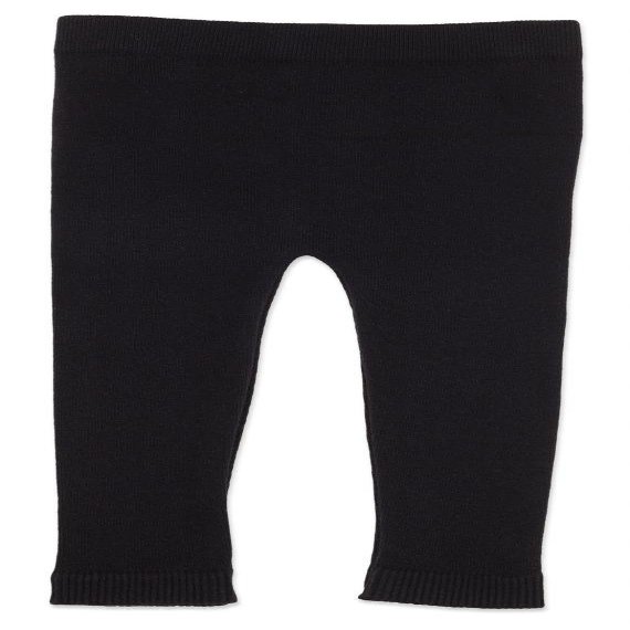 Silky Toes Baby Leggings, Toddler Seamless Soft Cotton Knit Pants for Girls and Boys (6-12 Months, Black)