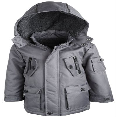 Urban Republic Boys Water Resistant Sherpa Lined Snowboard Parka Jacket Coat - Charcoal (Size 2T)